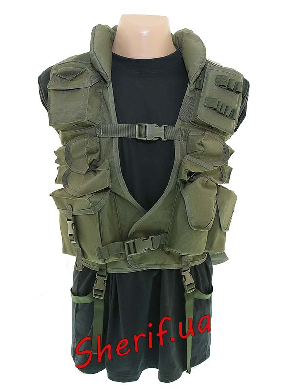 Жилет боевой разгрузочный (12 подсумков) MIL-TEC Olive