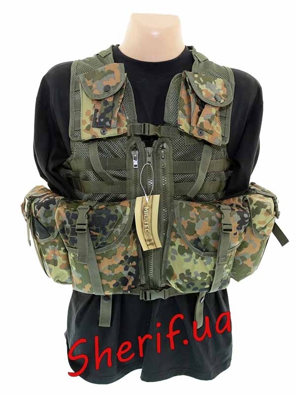 Жилет тактич. MIL-TEC модульна система (8 карм.) Flecktarn