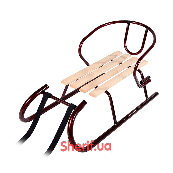 Санки Овен (бордовый лак) 800х410мм