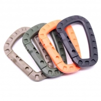 Карабін 8,5 см карабін пластиковий D-подібний Mosqueton EDC помаранчевий