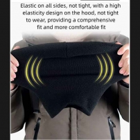 Балаклава в'язана з трьома прорізами чорна