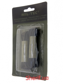 Boot laces MIL-TEC 80cm Polyester Black 2pairs