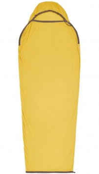 Вкладиш в спальник Sea to Summit Reactor Sleeping Bag Liner, Sulfur Yellow, Compact, Mummy w/ Drawcord, 177 см