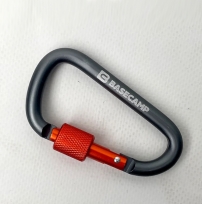 Карабін алюмінієвий сервісний Base Camp Delta 8 Screw Set, Grey