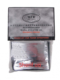 Термозахисна рятувальна ковдра Max Fuchs (213х132см), silver