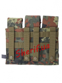 Подсумок Max Fuchs для магазина тройной Molle Flecktarn-4