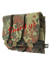 Max Fuchs Triple Molle Flecktarn Magazine Pouch