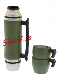 Термос вакуумный Max Fuchs 0.7л с двумя кружками-2