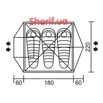 Палатка RedPoint Space G3 RPT042 трехместная-12