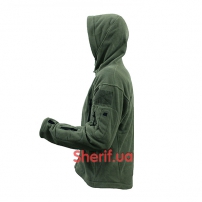 Кофта флисовая тактическая с капюшоном OD-3