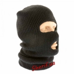 Winter balaclava 2 holes. black