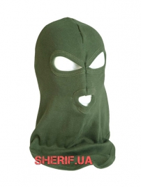 Balaclava MIL-TEC cotton 3 cutouts Olive