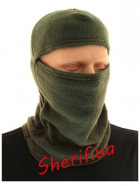 Balaclava fleece two-layer Olive 1 holes.