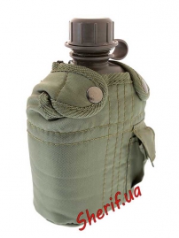 Фляга MIL-TEC США 1 л с чехлом Olive