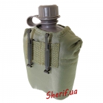 Фляга MIL-TEC США 1 л с чехлом Olive, 14505001-3
