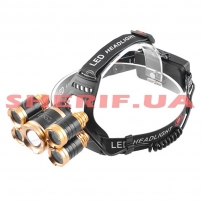 Flashlight on the forehead Police RJ-5100-T6 + 4XPE, 2х18650, charger 220V/12V