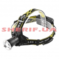 Head lamp Police W624-T6, signal light, 2x18650, micro USB memory, zoom