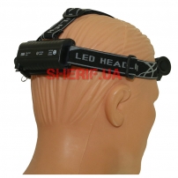 Фонарь налобный Police, 2 ак. 18650, micro USB-6