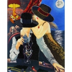 Painting with beads "Casino (full moon)" 27.5x33.5cm