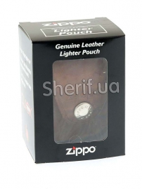 Чехол Zippo коричневый с клипсой LPCB-5