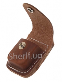 Чехол Zippo коричневый с клипсой LPCB-4