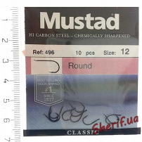 Крючки Mustad № 12 Ref.496 Round
