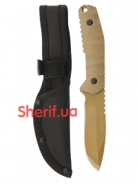 15387005 Нож MIL-TEC 440/G10 с ножнами Coyote-4