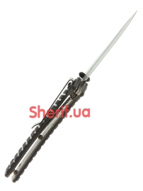 15301202 Нож MIL-TEC G10 Stone Washed Black-2