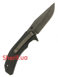 15301202 Нож MIL-TEC G10 Stone Washed Black-3