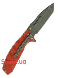 15344810 Нож MIL-TEC G10 Stone Washed Red-2