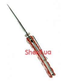 15344810 Нож MIL-TEC G10 Stone Washed Red-3