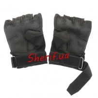 Перчатки б/п CQB HF + плас. кост. Black-3