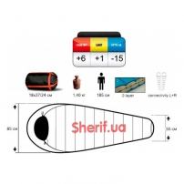 Спальный мешок Pinguin SAVANA 185 зеленый L-4
