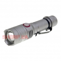 Flashlight Police BL-8456-T6+1red+1blue, 1x18650, micro USB memory, zoom, magnet, siren