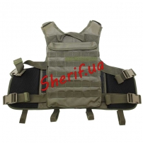 Разгрузочный жилет с системой Molle Olive-5