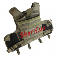 Разгрузочный жилет с системой Molle Olive-6