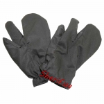 Mittens (gloves) warmed three-fingered Black