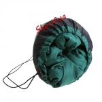 Спальник-кокон (зеленый в черном чехле)-3