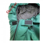 Спальник-кокон (зеленый в черном чехле)-5