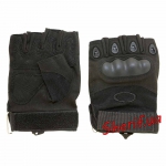 Перчатки тактические беспалые Oakley (черные) 2
