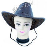 Cowboy hat leather (brown)