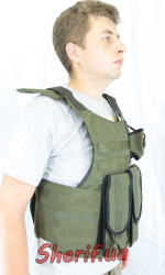 Unloading vest 'Landing' Olive, under plates