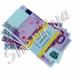 Souvenir bundle of banknotes of 500 euros