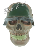 Carnival mask 'Skull in a helmet' (rubber)