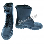 Boots 'Legion' leather, white sheepskin fur, with a zipper