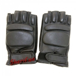 Tactical gloves without fingers (leather)