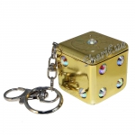 NZP-0007 Keychain ashtray Cube with rhinestones