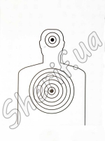 Target 210x297 mm "Light outline of a person" (1pack * 25 pcs)