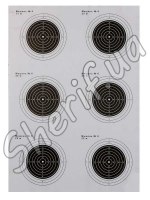 Target 210x297 mm No. 6 "Light circle" 6 pcs. on a sheet (1pack*25 pcs)