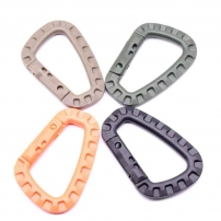 Карабін 8,5 см карабін пластиковий D-подібний Mosqueton EDC помаранчевий